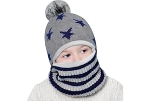 UIEAMSIO Kinder Schlupfmütze Schalmützen Sturmhaube Balaclava für 2-7Jahre Jungen Mädchen, Wintermütze Für Kinder Schlupfmütze Kinder,Warm Strickmütze Wintermütze Schalmütze Schlupfmütze Mit Fleecefutter