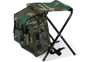COCOARM Asiento Mochila Plegable Silla de Camping Taburete con Bolsa Camuflaje Taburete Portátil de Camping Mochila Portátil Silla Ultraligera Mochila de Pesca Silla Plegable Silla de Playa Silla de Pesca Tab