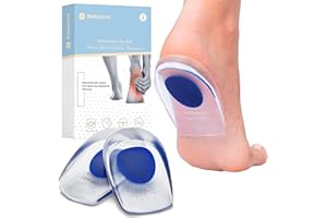 Bodytecni® Taloneras de Gel | MEGAPACK 4 pares (8 Uds) | Cómodas Almohadillas de Silicona para Fascitis Plantar, Espolón y Tendinitis de Aquiles | Plantillas de Talón que Reducen el Dolor y la Presión