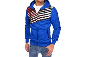 Kobilee Uomo Felpa con Cappuccio Cotone Cerniera Leggera Hoodie Offerta Felpe Hoody Moda Sweater Sweatshirt Vintage Manica Lunga con Zip Sportivi Pullover Felpa con Cappuccio