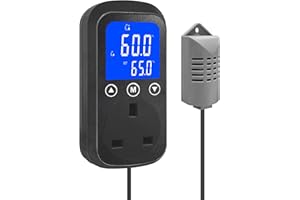 KETOTEK KT2200 Humidity Controller Plug in Humidity Control Switch for Dehumidifier Humidifier Greenhouse Mushroom Grow Tent, Reptile, Greenhouse