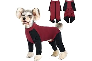 Hjyokuso Body Chien Female Male - Pyjama à Fermeture éclair pour Chien Petit MittelgroßE - Vêtements Anti-Chute De Poils, Anti-Léchage Et Protection des Plaies XS-XXL
