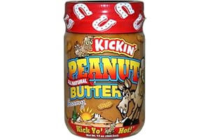 ASS KICKIN' Beurre de cacahuète crémeux avec piment Habanero - 13 onces - Beurre de cacahuète épicé tout naturel de qualité supérieure - Collation parfaite remplie de protéines