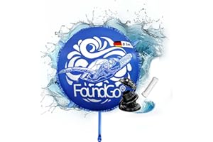 FoundGo Coussin de piscine gonflable [XXL Ø 4 m 0,4 mm] Coussin d'air ultra épais pour piscine - Coussin gonflable pour l'hiver - Avec valve de regonflage pour piscine - Avec 2 bobines de corde et 4