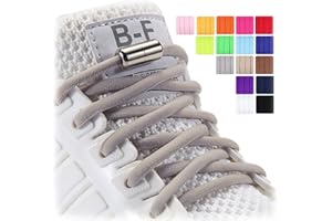 Olukssck Cordones Elásticos Sin Nudo con Hebilla Metal | Elásticos Cordones para Zapatillas | Cordones Elásticos Zapatos Adultos Niños - No es Necesario Atar Cordones de Zapatos[2 Pares]