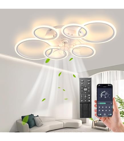 Waziaqoc 10er Set Deckenventilator-Ketten – Schwarze Verlängerung Mit Holzdekor