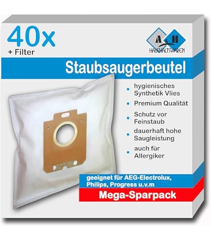 20x Mr.Clean Staubsaugerbeutel – Kompatibel Mit Siemens VSQ8532S, Swirl S67, Mehrlagig, Inkl. Feinfilter