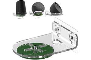 Alloery Universal Wall Speaker Mount for Echo Spot, Surround Sound Holder Bracket Compatible with Echo 4th Gen Dot 4th 5th Gen Echo Pop Home Mini and Sonos Era100 Small Speaker(Transparent)