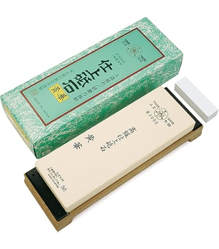 Pierre à Aiguiser Suehiro 6000 - Grain Fin, Avec Support Et Nagura, 18.3x6.2x2cm, Pour Couteaux, Outils Bois