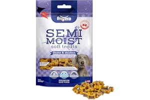 Frigera Semi-Moist Soft Treats Venado y Pollo 165g – Snacks Blandas para Perros, Deliciosa Recompensa para el Entrenamiento y Entre Comidas, Sin Azúcares Añadidos, Producido en Bélgica