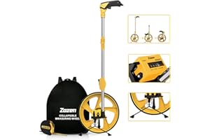 Distance Measuring Wheel in Feet and Inches, zozen Collapsible Measure Wheel Imperial Industrial Measuring Wheel with Backpack and Tape Measure