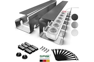 Königwerk Kabelkanal Schreibtisch fürs Kabel Management - Inkl. Zubehör - Tisch Kabelführung Kabelmanagement durch Kabelschacht - Cable Organizer Desk