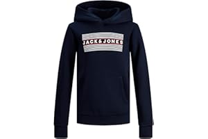 JACK & JONES Jjecorp Logo Sweat Hood Noos Jr Felpa con Cappuccio Bambini e Ragazzi