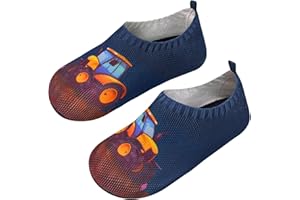 Kyopp Hausschuhe Kinder Junge Mädchen Atmungsaktive Rutschfest Barfussschuhe Turnschläppchen Weich Lauflernschuhe Kleinkinder Slippers