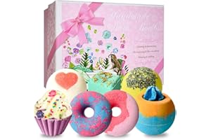 Boule de Bain, Bombe de Bain Cadeau Femme, 7PCS Bain Moussant Enfant Bombe de Bain Relaxante, Boules de Bain Effervescent Coffret Cadeau pour Maman, Anniversaire, Noël, Saint Valentin, Fête des mères