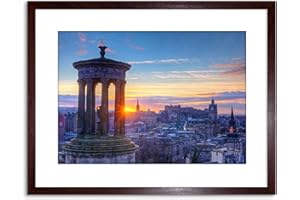 Wee Blue Coo Dt Calton Hill Edinburgh Sunset Picture Photo Framed Wall Art Print