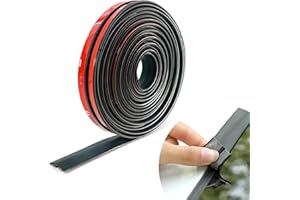 BRELET Striscia di Tenuta in Gomma per Parabrezza Auto, 3,8 Metri Guarnizione Autoadesiva Universale in Gomma, Guarnizioni Adesive per Portiere e Parabrezza Anteriore Posteriore dell'Auto