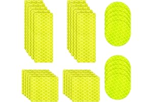 CISHOW 30Stk Warnung Reflektierende Aufkleber, Sicherheit Warnband, Wasserdicht Reflektor Aufkleber, Selbstklebend Sicherheit Reflektorband, Auto Nacht Klebeband für Fahrrad, Rucksack, Kinderwagen（3 Formen）