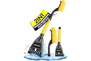 ‎DUNLOP DUNLOP Eiskratzer Auto mit Besen Blitzschnell Eis und Schnee mit 105 mm breiter Spezial Mikrolippe schonend entfernen Teleskop Car Scheibenkratzer