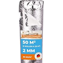 Thermo Comfort Unterlage Für Fußbodenheizung Trittschalldämmung 2mm PE- Schaum - 25m² Für Laminat & Parkett Trittschalldämmung Laminat