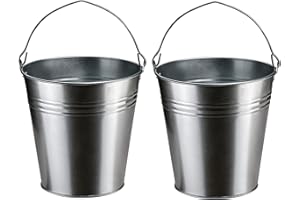STABILO BEFESTIGUNGSTECHNIK 2X Stahleimer verzinkt 10 Liter | Metalleimer | Zinkeimer | Blecheimer | Eimer | Garteneimer | Ascheeimer | 2 Stück