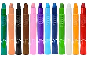 IMAGINATION PARK Kit di pittura per il viso, 12 colori professionali, atossici e ipoallergenici, per body painting, trucco per Halloween, pigmenti intensi, ideale per i bambini