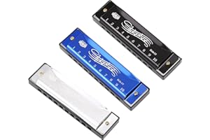 DXPETA 3 Pcs Harmonica, Harmonicas For Adults, Harmonica Kids, Harmonica C, Hohner Special 20 C Harmonica, C Mouth Organ Thanksgiving Xmas Back To School Gift For Kids Adults Beginners And Performers,Silve