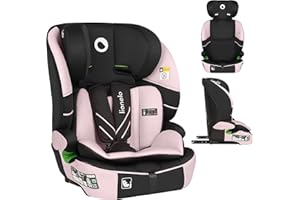 LIONELO LEVI FIX I-SIZE Dziecięcy Fotelik Samochodowy 76-150 cm do 36 kg, Grupa 1 2 3, Ochrona Boczna, 10 stopni Regulacji Zagłówka, Montaż ISOFIX i pas Top Tether, R129 i-Size