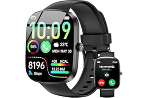 OUKITEL Montre Connectée Homme Femme,1.91"HD Smartwatch avec Appels Bluetooth,Montre Sport avec 140+Mode Sport,Moniteur Sommeil,Fréquence Cardiaque,Podomètre,Étanche IP68,Smart Watch pour Android iOS