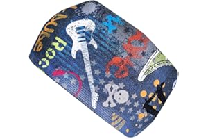 ‎WOLLHUHN Wollhuhn ÖKO Jungen/Mädchen Cooles Elastisches Stirnband/Haarband Bequem Jersey Baumwolle Viele Motive Kinder (Cool Stuff Jeansblau)