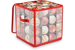 Ruibinlee Porta Palline di Natale, Contenitore Addobbi Natalizi, Scatola Portapalline Natale, Organizer per Decorazioni dell'Albero, Scatola Rigida per Elementi Decorativi