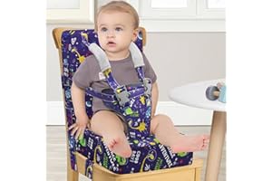 AQASH Rehausseur de chaise pour enfant pour la table - Ceinture de sécurité pour enfants avec dossier haut en polyuréthane - Facile à nettoyer - Coussin d'assise stable - Chaise pour enfants pour la table à