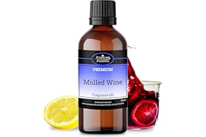 AUTHENTIC OIL CO Mulled Wine Fragrance Oil, Perfume Oils for Christmas, Candles Making, Bath Bombs, Wax Melt, Soap & Oil Burners - Perfume Oils for Diffuser, Aromatherapy - Vegan Friendly & Made in UK - 50ml