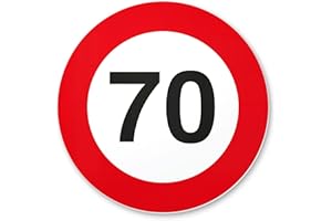 DankeDir! 70. urodziny prezent plastikowy szyld 20 x 20 cm pomysł na prezent urodzinowy okrągły urodziny 70. urodziny mała słodka niespodzianka dla chłopca urodzinowego