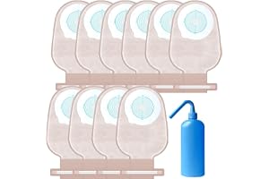 10 St Stomipåsar, Ileostomipåsar I Ett Stycke, Stomitillbehör för Ileostomi och Stomivård, Klippbara dör Att Passa 15–65 mm