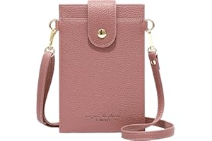 Aeeque Petite Pochette Mince pour Smartphone 6,5'' sans Coque, Sacs Bandoulière Femme pour Téléphone Portable, Mini Sac GSM, Petit Portefeuille Femme PU Cuir, Porte Monnaie Porte-Cartes