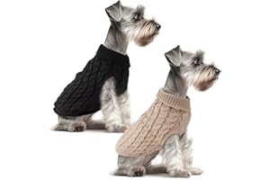 Fiohiros 2 Stück Hundepullover Kleine Hunde,Warmer Hunde Pullover Kleine Hund, Pullover für Hunde Katzen