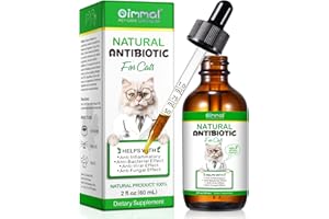 CIAIPLW Natural Antibiotics for Cats, Cat Antibiotics for Infection, Cat Antibiotic Supports Immune & Cat Allergy Relief, Cat Multivitamin, Itch Relief for Cats, Cat Antibiotics for UTI, 60ml