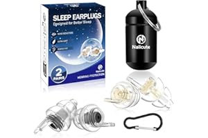 ‎NAIICUTE Naiicute Ohrstöpsel zum Schlafen 2Paar, Gehörschutz Ohrenstöpsel gegen Schnarchen Noise Cancelling Silikon In-Ohr-Stöpsel für Schlaf Konzentration Entspannen Reisen Konzert, Erwachsene Kinder 12+