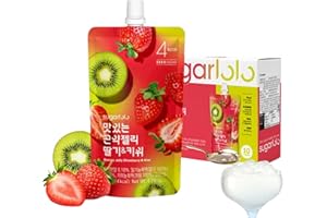 EasyCookAsia Sugarlolo Drinkable Konjac | 150 ml x 10 | 4 kcal | Low Calorie | Sugar Free, Vegan & High Fibre | for Diet, Sports & Everyday Use (Strawberry & Kiwi)
