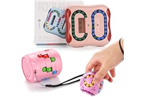FORMIZON 3pcs Magic Bean Rotating Cube, Frijoles Mágicos de Juguete, Juguetes Educativos Magic Cube, Juguete de descompresión para Niños/Adultos (Rosa.Violeta)