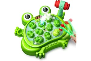 Hot Bee Toy for 2 3 4 5 Years Old Kids Toys Age 3-4 Boy Girl Early Learning Toys Whack a Frog Game for Toddler Pounding Toys Birthday Gift for Kids Age 2-3 Baby Early Developmental Toy Interactive Toy