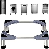 JIALTO Universal Adjustable Washing Machine Stand with 4 Heavy-Duty Legs- Movable Base for Refrigerator, Dishwasher & Applian