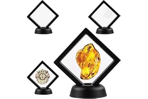 HAOBIN 4 uchwyty Floating Frame Display Holder MüNz Display Box unoszące się ramki na wyświetlacz, ramka na monety, stojak do prezentacji, z podstawą do zawieszenia, bransoletki, biżuteria (4)