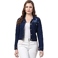 FUNDAY FASHION Full Sleeve Blue Solid Women's Denim Jacket