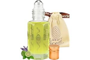 Perfume Oil Amber & Bergamot Roll-On 6ml – Long Lasting Alcohol-Free Arabian Attar – Premium Unisex Fragrance with Aromatic Fresh Woody Notes, Travel Size Perfume Oil by Luxury Scent