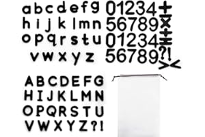 79 Pieces of Black Magnetic Letters, Magnet Toys, Number Magnets, Alphabet Refrigerator Magnets, Soft Foam Magnetic Letters Black ABC Educational Toy Set for Learning Spelling