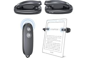 [2 Clips] UBUYUONE Fernbedienung Seitenwenden zum Lesen auf Kindle, Paperwhite, Kobo eReaders – Kabelloses Kindle Page Turner Blättern zum Lesen von Romanen und Ferngesteuerter Kameraauslöser