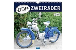 Trötsch Technikkalender DDR-Zweiräder 2026: Wandkalender Technikkalender