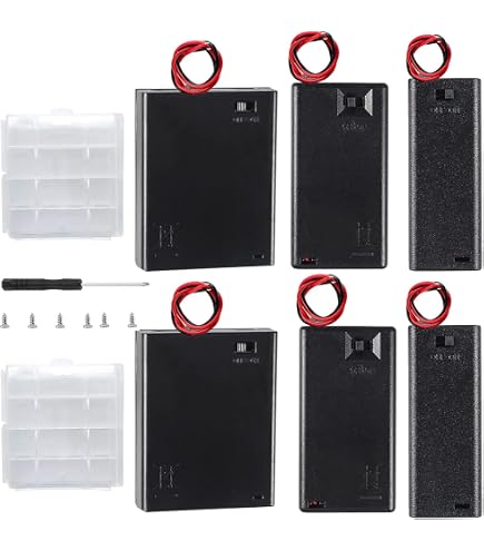 10 PZ AAA a, Convertitore Adattatore Batterie Custodia AA Dimensione Cella Batteria Batteriebox Custodia Porta Switcher Trasparente (Trasparente